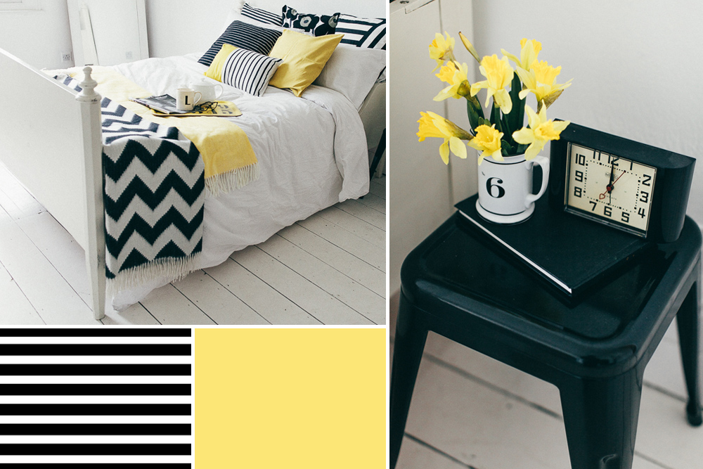 insanely yellow black and white bedroom ideas - mosca homes