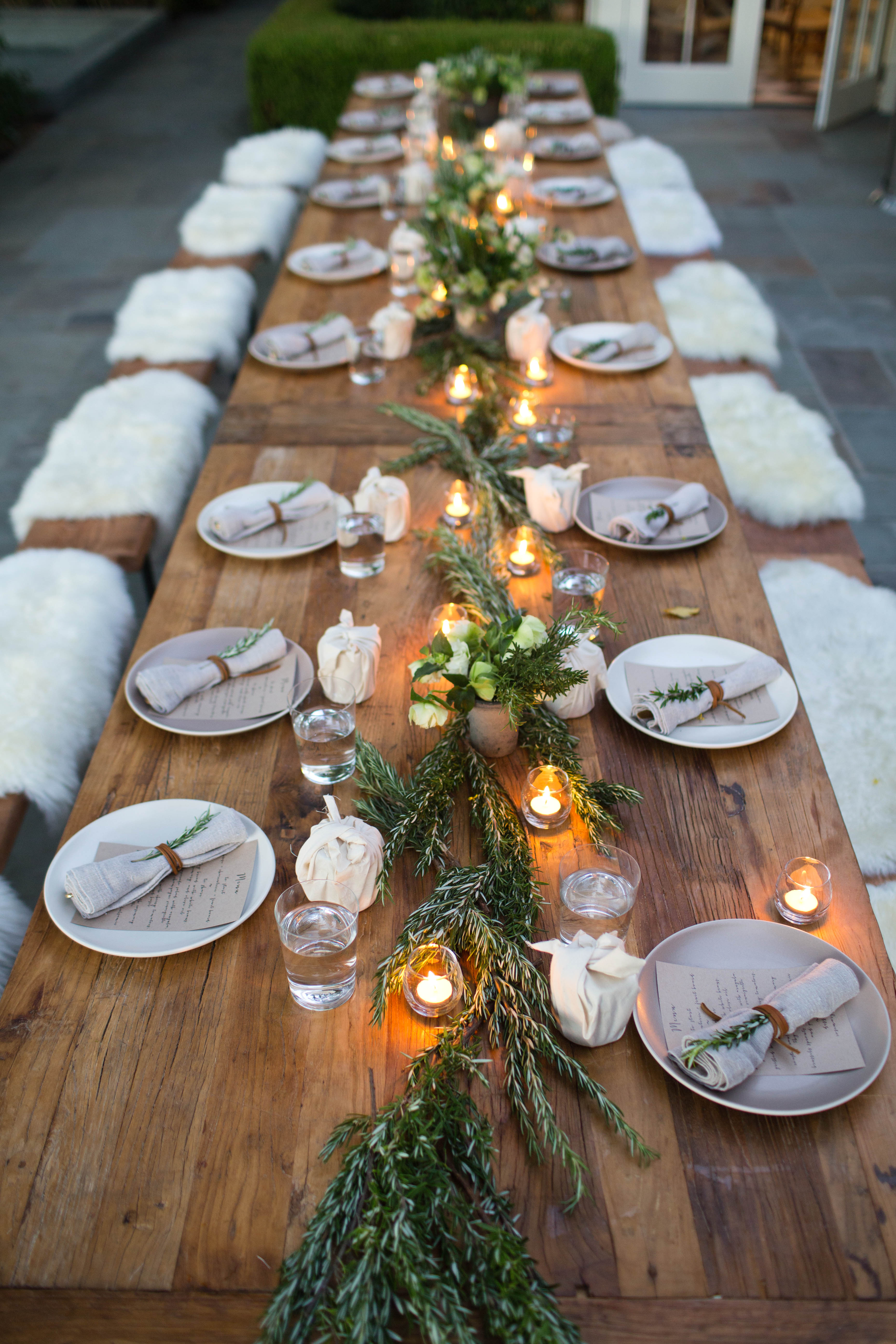 Table decorated with herbs | Image by Brittany Wood
