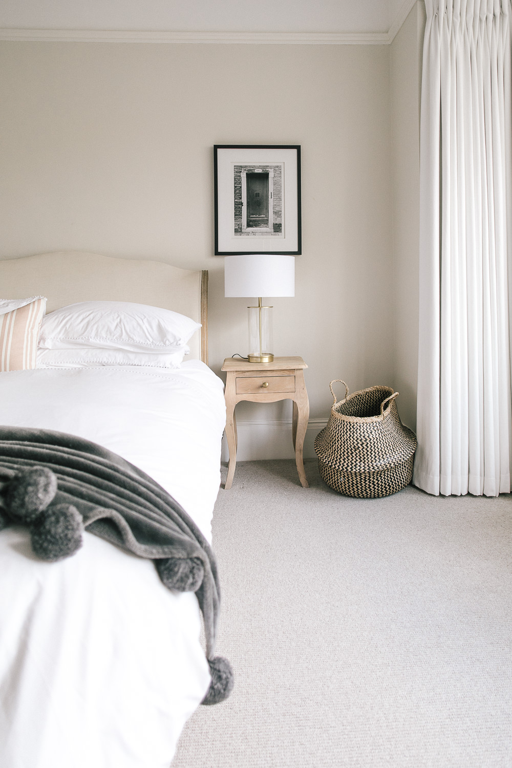 Coco bed from Loaf, Ikea belly basket and Avignon bed linen from The White Company