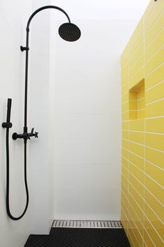 Yellow bathroom tiles