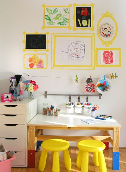 How to create a kids craft area when you don't have a playroom