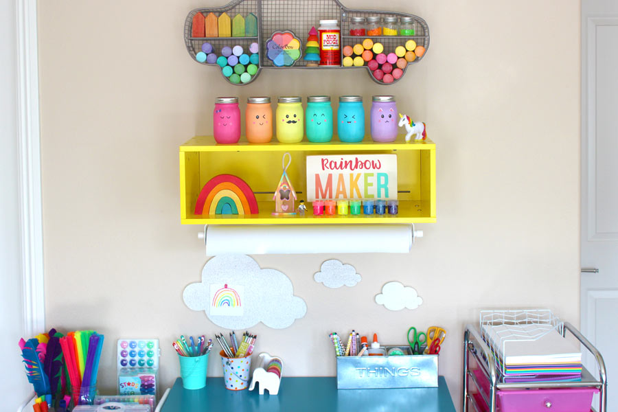 How to create a kids craft area when you don't have a playroom