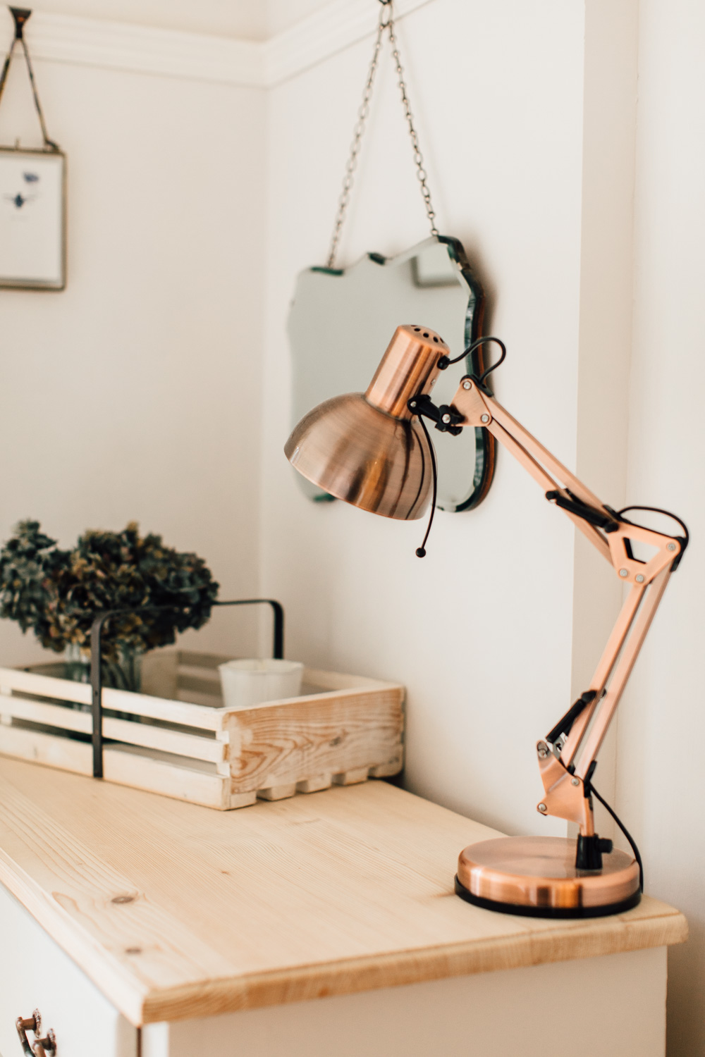 Dunelm copper desk lamp