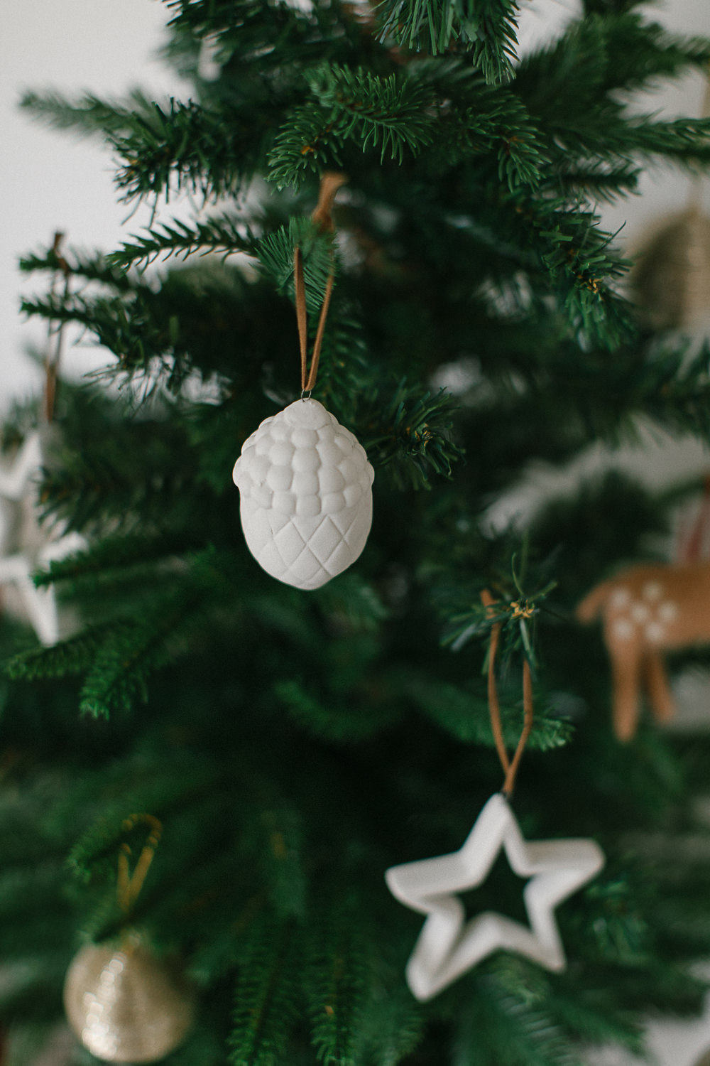 Ceramic acorn Christmas tree decoration from Hobbycraft