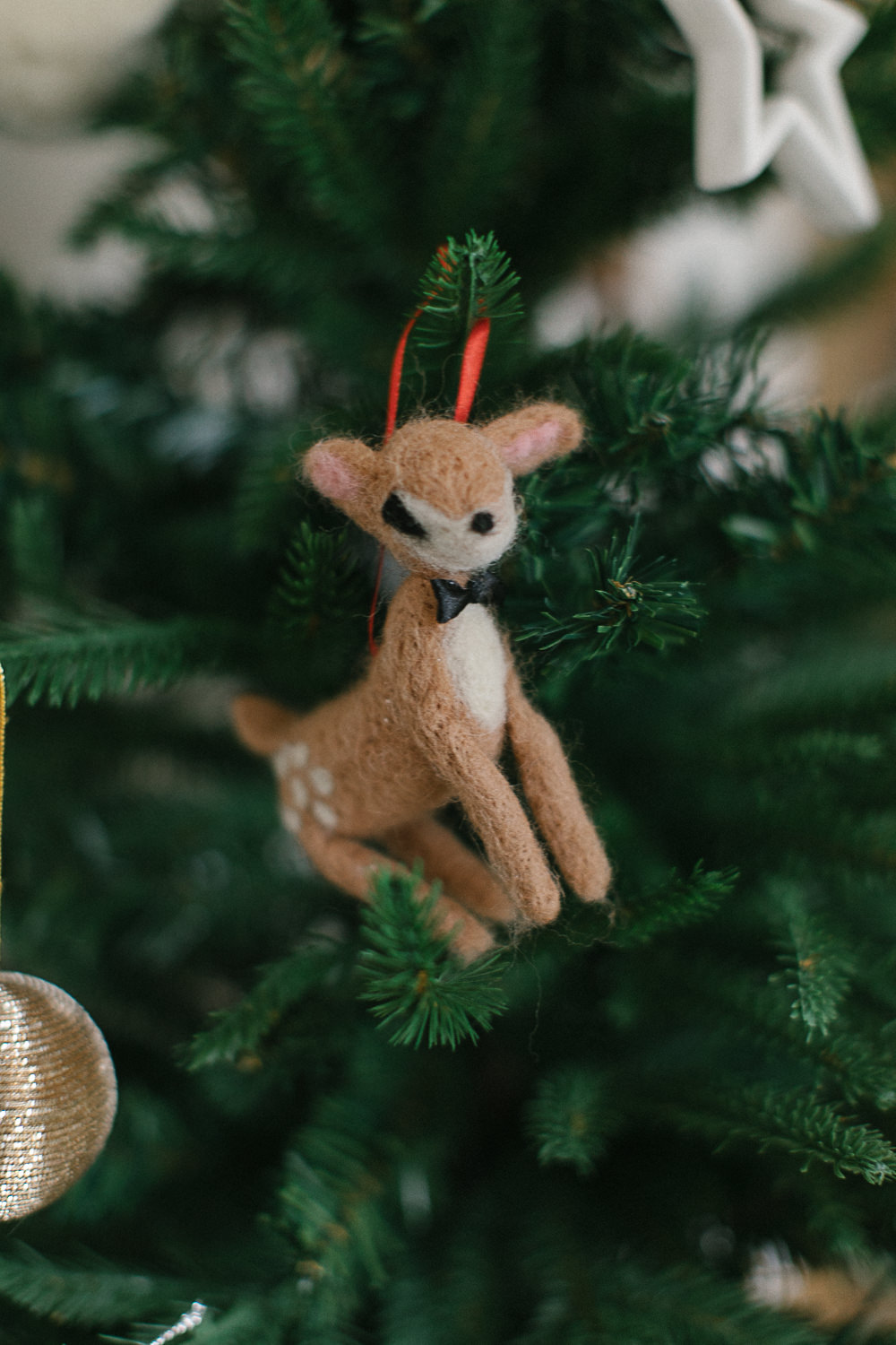 Felt deer Christmas tree decoration from Hobbycraft