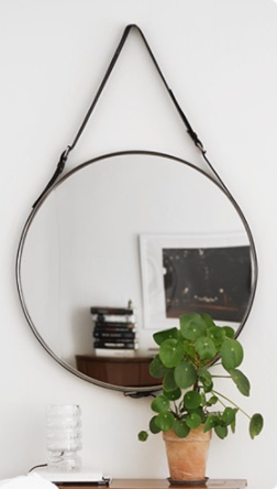 Round hanging statement mirror