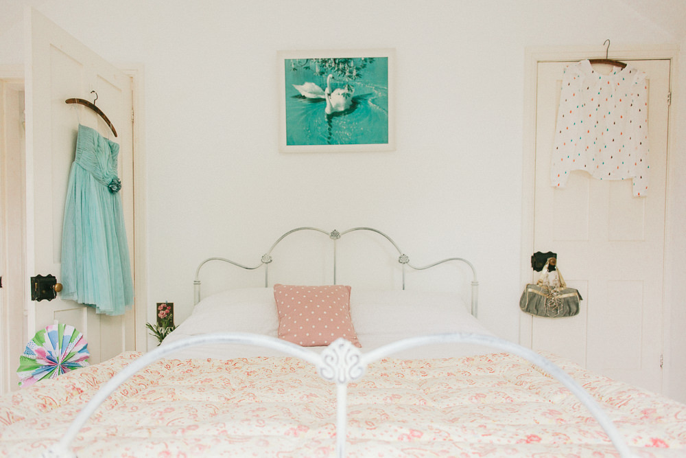 White and bright vintage styled bedroom