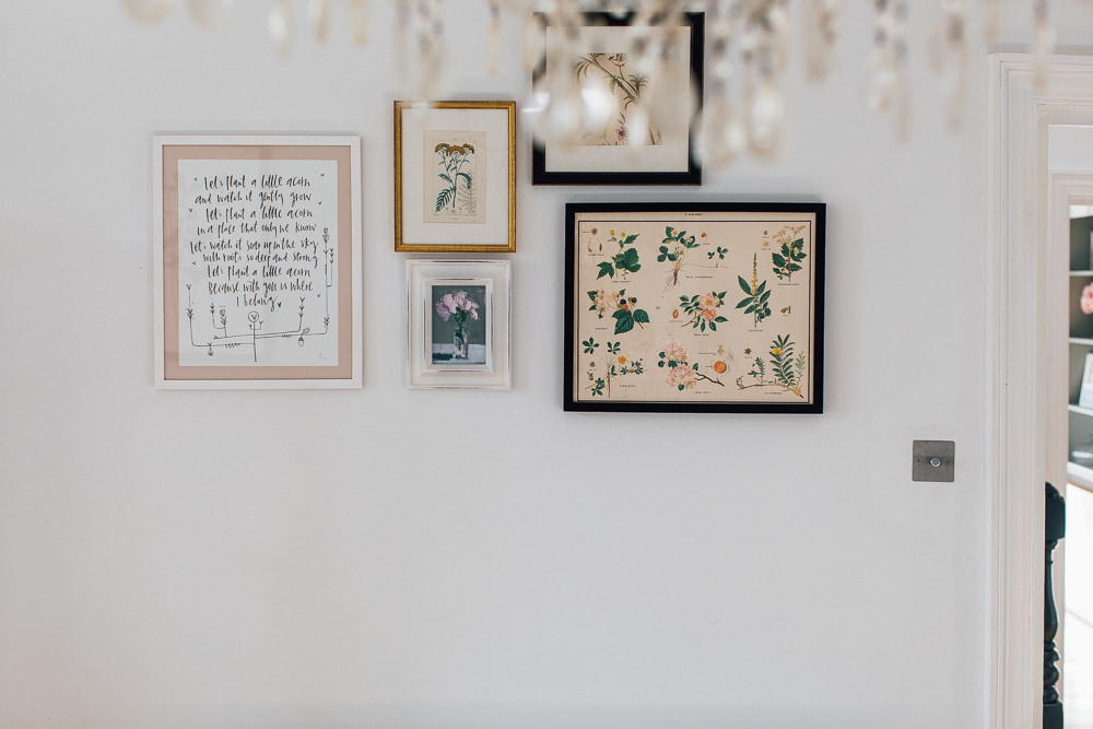 Eclectic gallery wall
