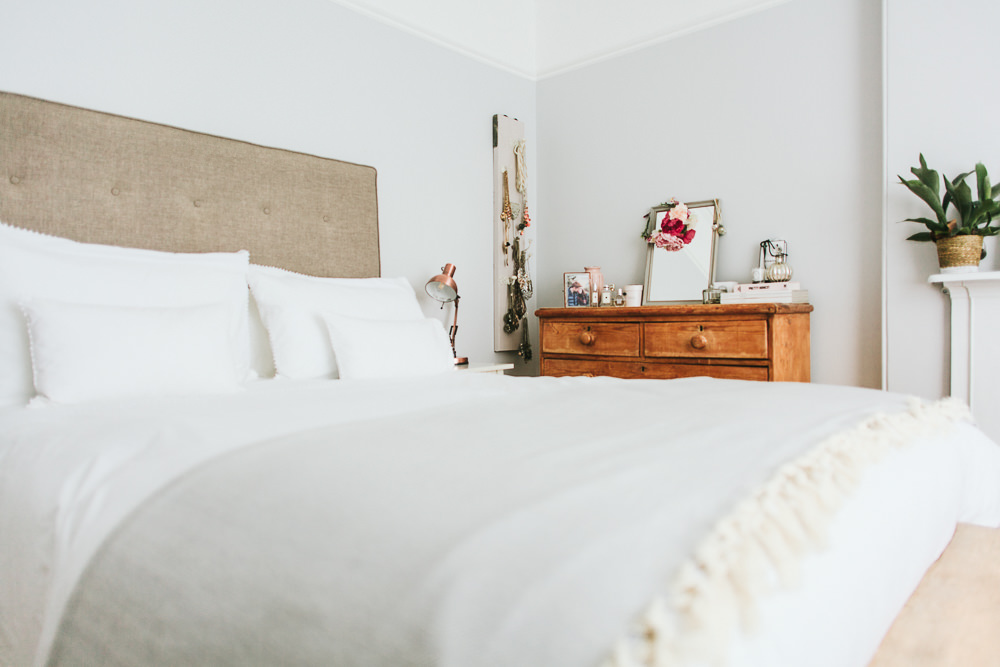 A calm bedroom makeover with F&B Blackened