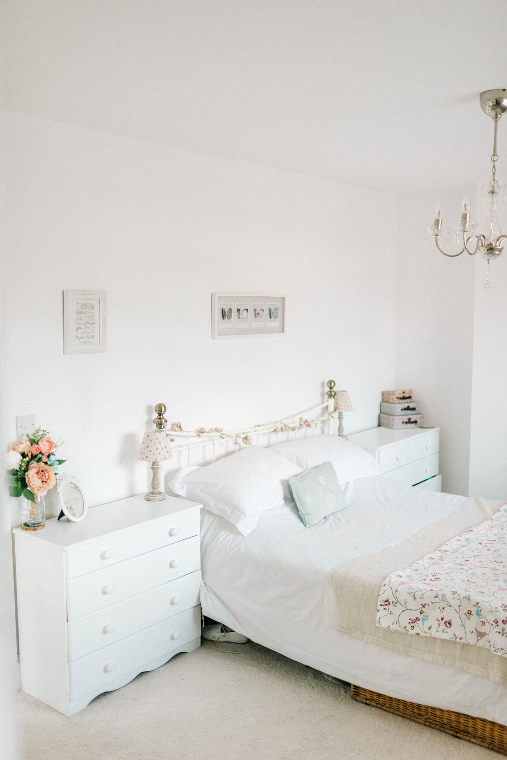 Painted furniture and vintage style bed