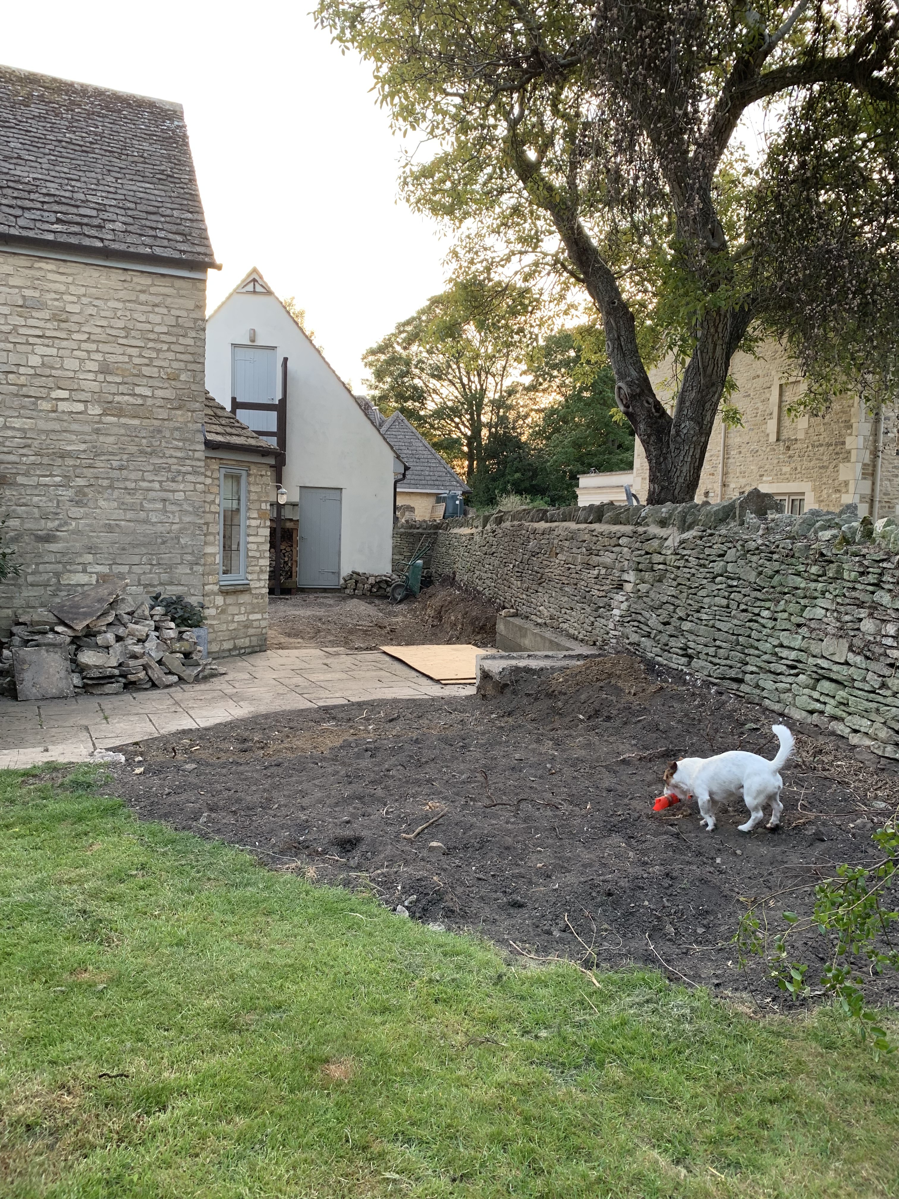 During - Removing stone wall