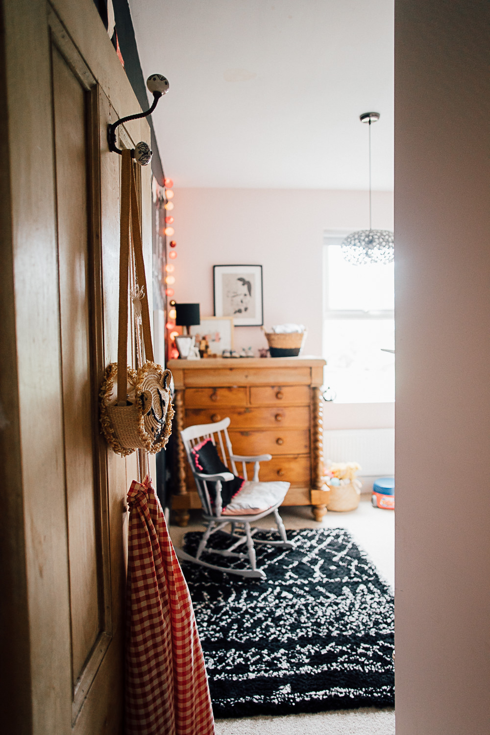 Characterful kids room with vintage furniture