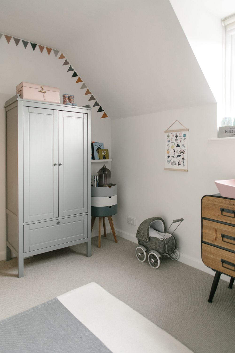 Gender Neutral Nursery Baby Ideas Pink & Blue Colour Scheme