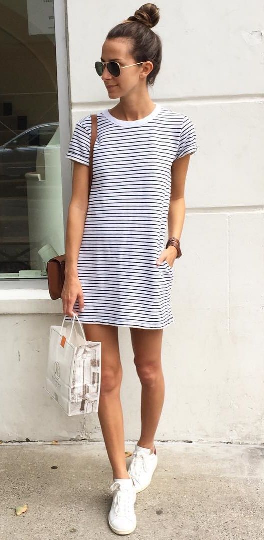 white trainers dress