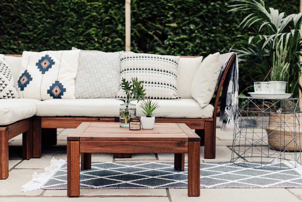 A Patio For Lounging Rock My Style, White Outdoor Sofa Ikea