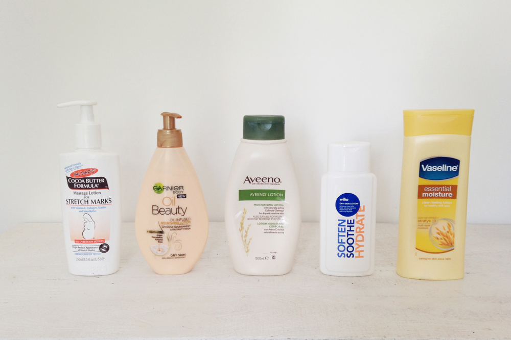 drugstore cheap body lotions and creams 