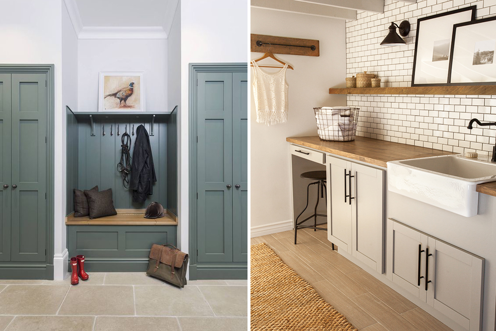 How do you create clothes drying space in a small utility room?