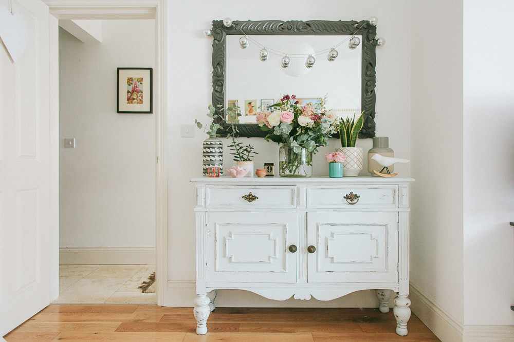 Pastel new build with vintage furniture