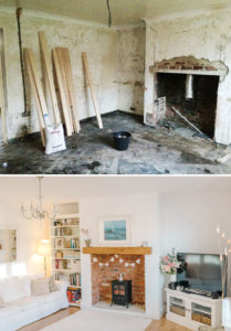 Living Room Before and After