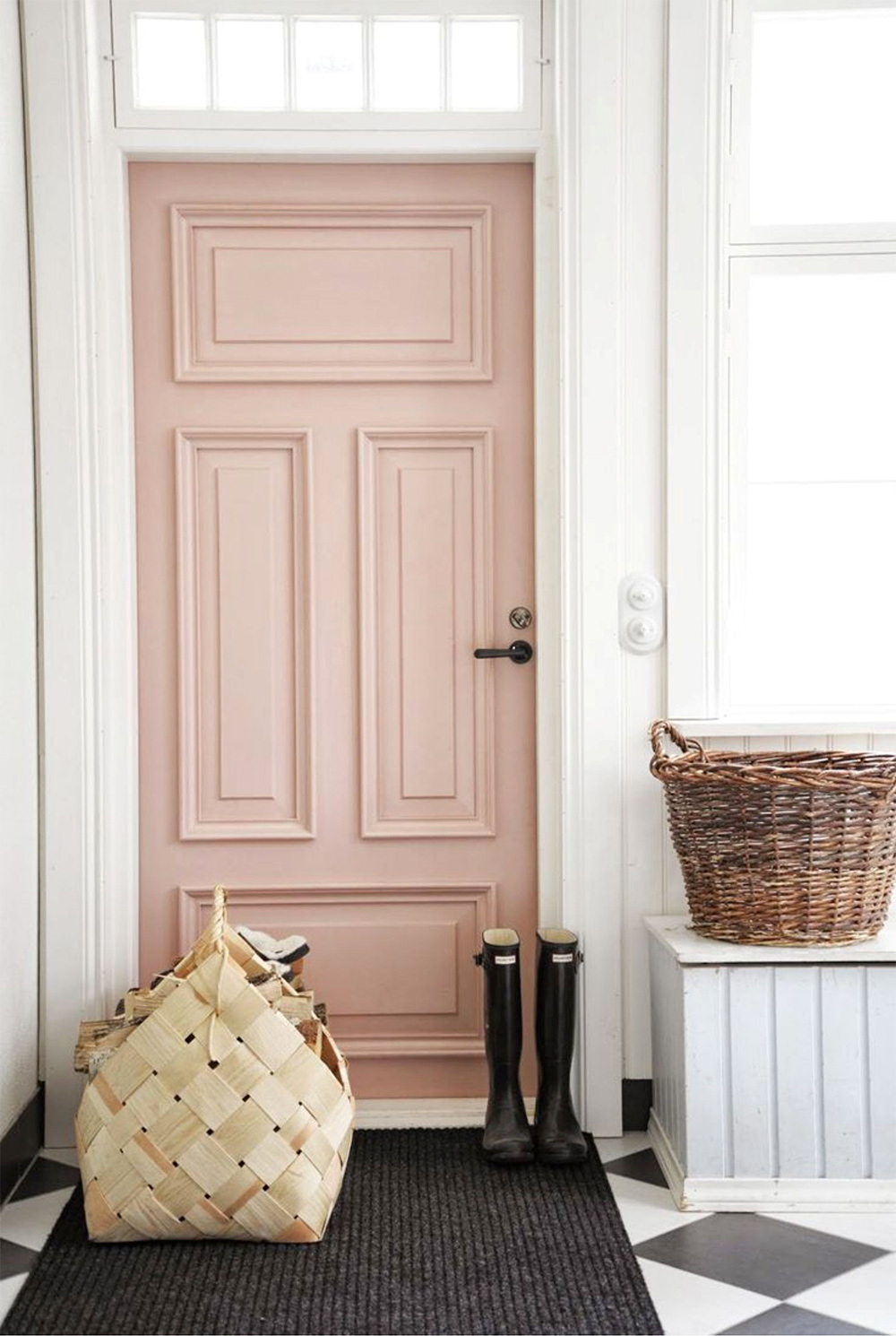 Blush Pink Painted Door