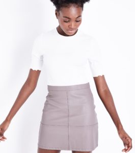 New Look Leather Look Skirt