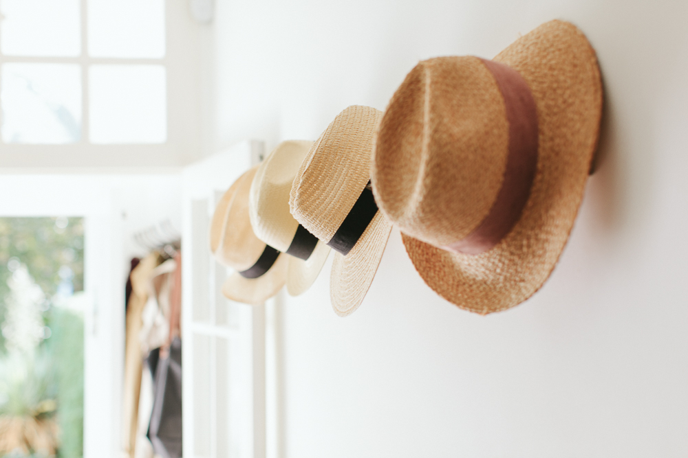 Straw Hats on the Wall